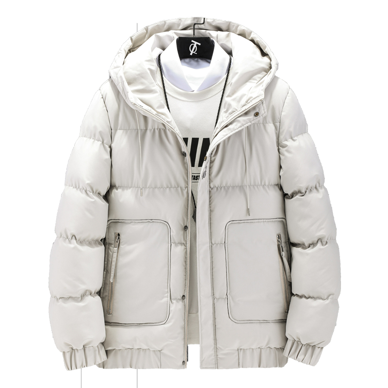 

Embroidery Parkas Jackets Men Hooded Hoodies Winter Casual Warm Man Bomber Jacket Men's Slim Fit Coats Hombre 5XL, Light grey