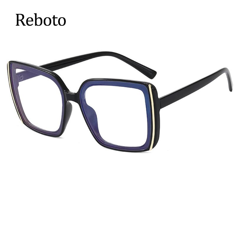

Brand square Transparent Glasses Frames Women high quality Anti Blue Ray Computer Glasses Big Frame vintage Sunglasses woman