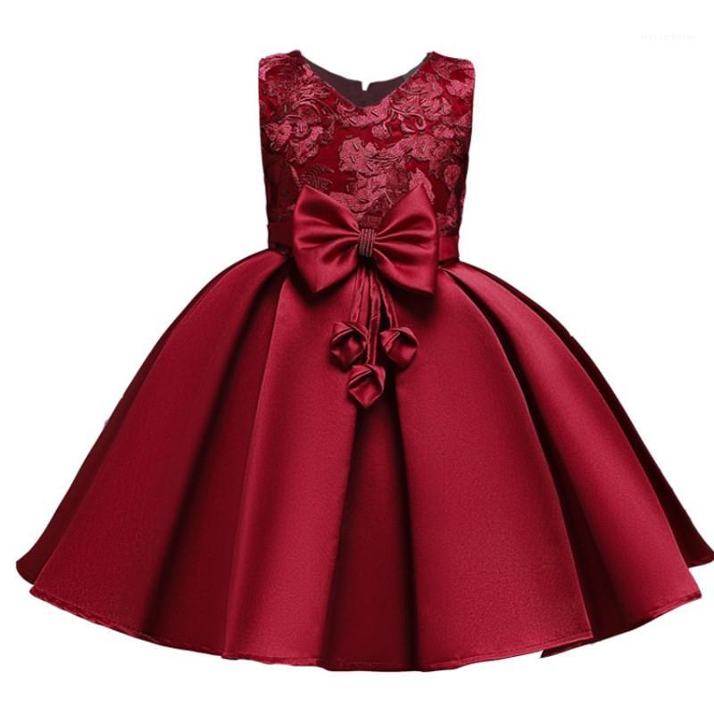 

Flower Girls Beading Evening Party Princess Dress Kids Dresses For Girls Sleeveless Lace Wedding Dress Children Clothes vestidos1, Purple