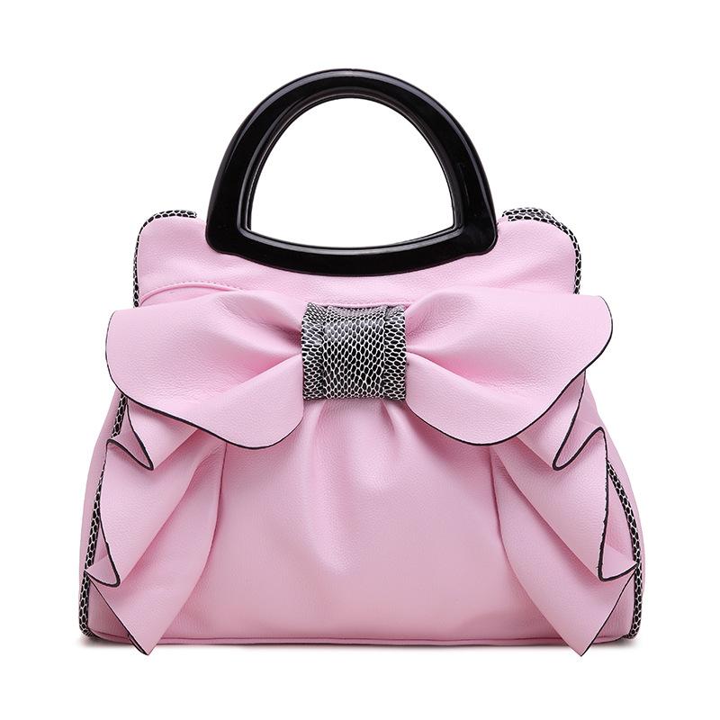

One shoulder lady's bag 2021 simple sweet lady bow handbag, Beige