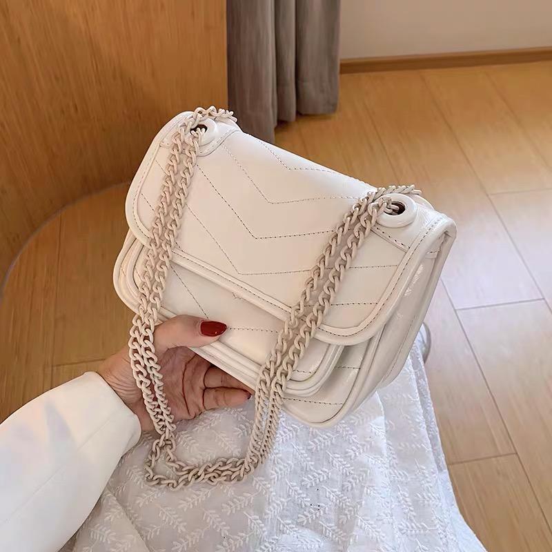

Summer New Female Bag 2021 Fashion Shoulder Bag Chain Crossbody Shoulder Women Purses and Handbags, Black
