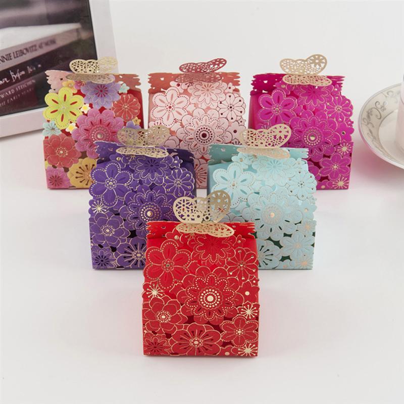 

100pcs Candy Box Sugar Bowl New Style Sweets Boxes Hollow out European Style for Wedding Party