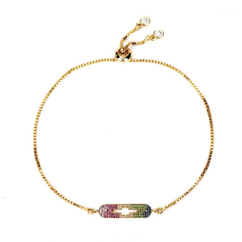 

2020 New Fashion Bracelet For Women Micro-inlaid Zircon Bracelets Pentagram Handmade Pendant Bracelet Bangle Jewelry pulseras1