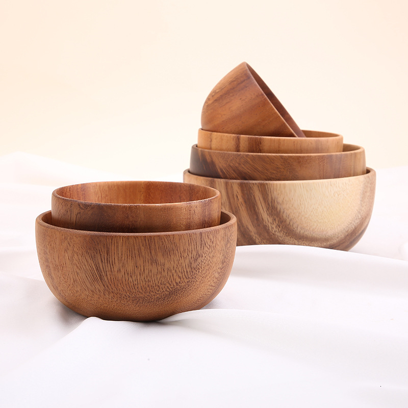 

2021 New Candy Fruit Saucer Dessert Dinner Bread Rice Salad Wooden Bowls Plate Storage 1pmi