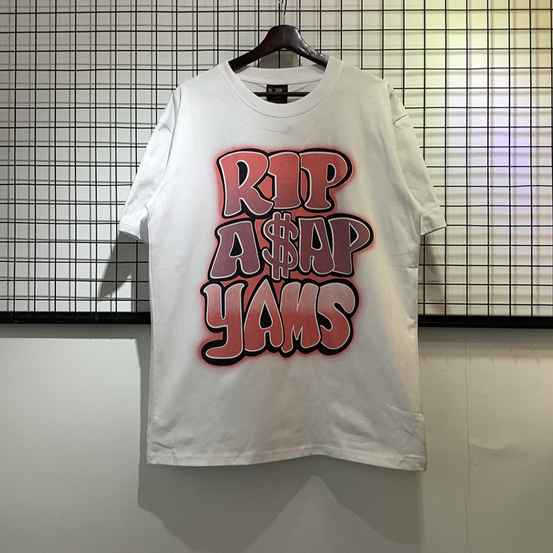 

T-Shirts Big Letter Print White Casual Summer Tees for Men and Women Crew Neck Cotton Streetwear Loose Tshrits Loose Oversized T-shirt, White;black