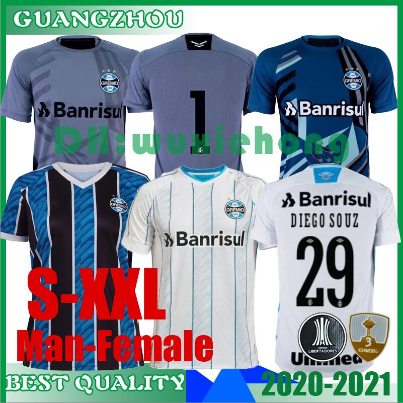 

20 21 Gremio GEROMEL Mens Soccer Jerseys New KANNEMANN LUAN AZEVEDO EVRTON Home Away Football Shirts Camisetas de futebol Uniforms, Black