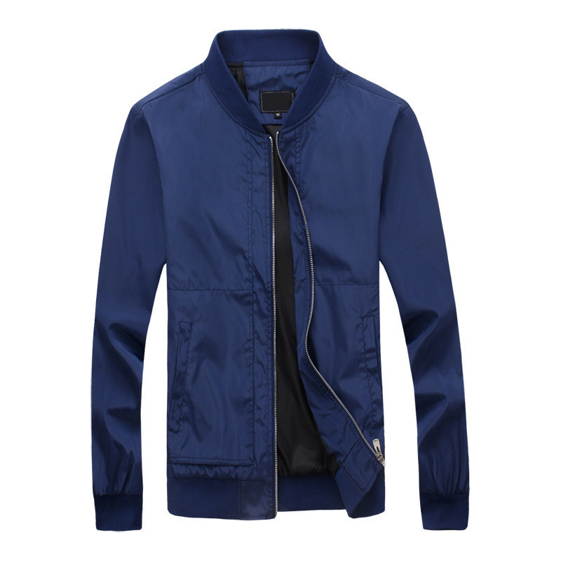 

2020 Brand New Spring Men's Jackets Pure Color Cardigan Standing Collar for Male Youth Jacket Outer Wear Clothing Garment, Black