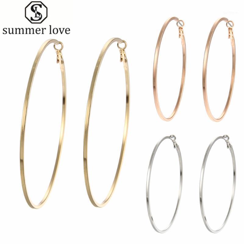 

New Fashion Big Circle Earrings Hoop Minimalist Round Loop Earring For Women 2020 Trendy Hiphop Rock Gift Brincos Jewelry1