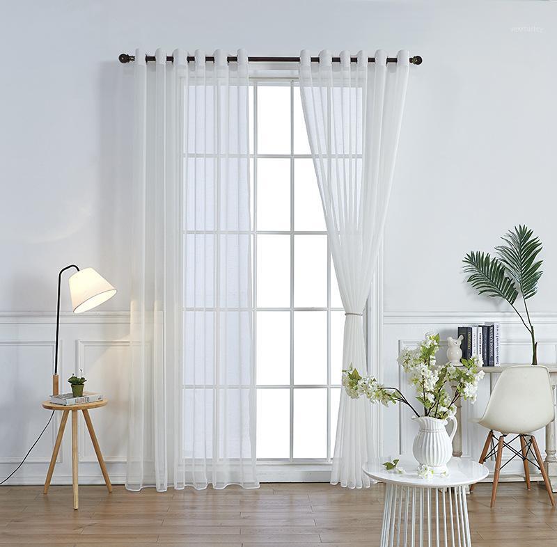 

Modern pure color livingroom curtains door window curtain drape panel curtains tulle light transmission1, No.53