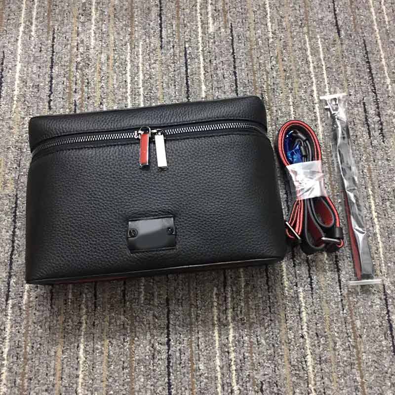 

Top quality genuine leather handbags messenger women shoulder crossbody red bottom C L purse fashion genuine leather handbag, Black