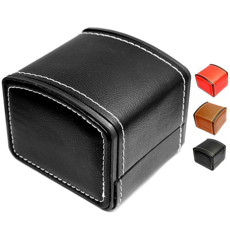 

Luxury Watch Hard Box Gift Boxes Leather with Pillow Jewelry Watch Packaging For Bangle WristWatch Box DLH149