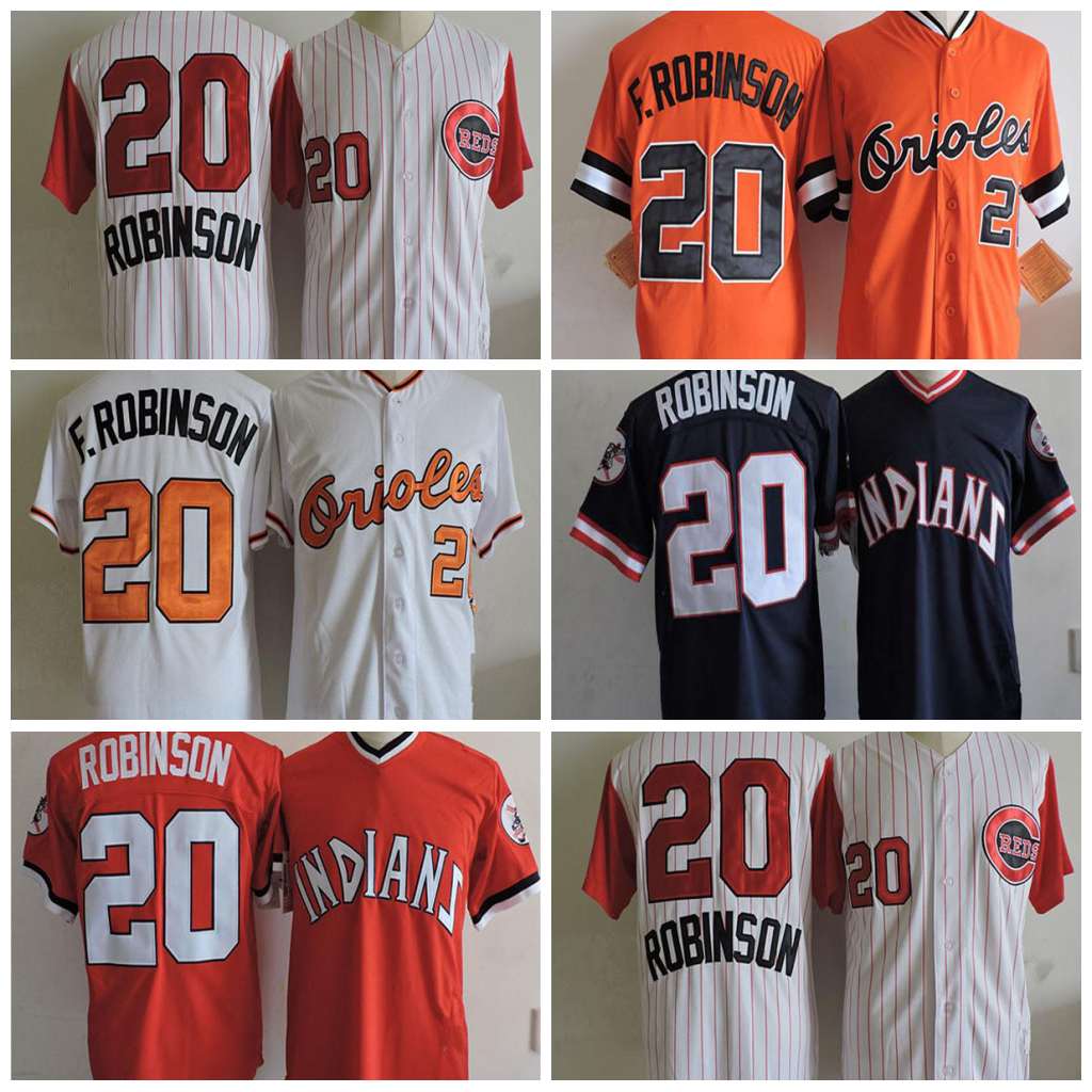 

1971 M&N #20 Frank Robinson Jersey Pullover 1969 Frank Robinson S-3XL, Blue;black