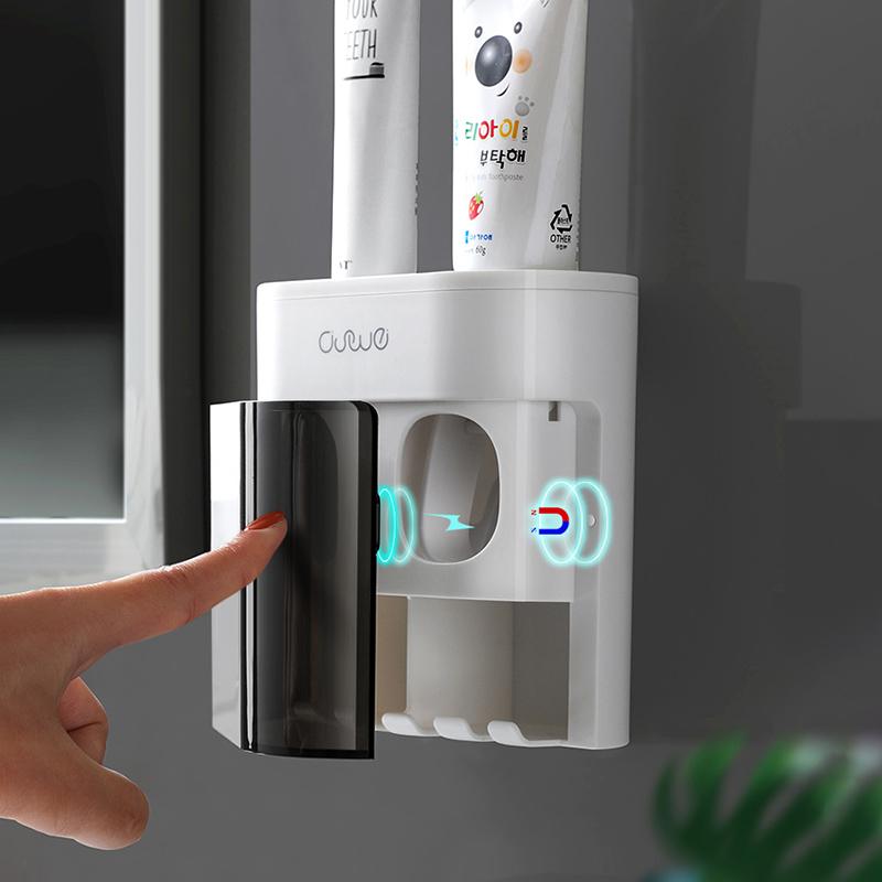 

New Automatic Toothpaste Squeezer Multifunction Toothpaste Dispenser Magnetic Toothbrush Holder Toilet Bathroom Accessories