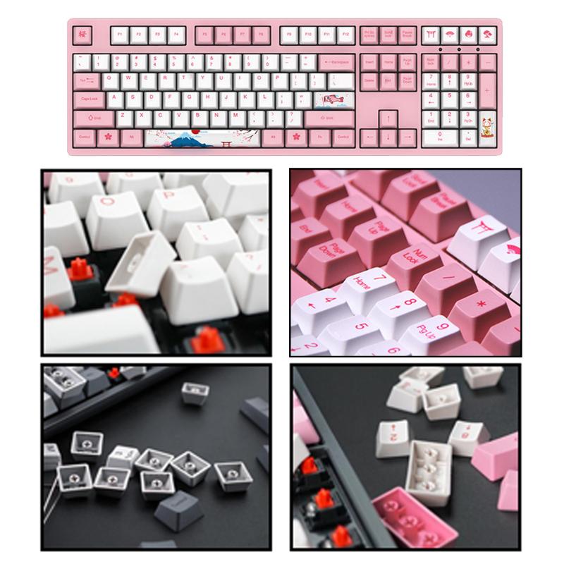 

OEM Profile Thick PBT Keycap set for Mechanical Gaming Keyboard, 12.59x6.29x1.77inch