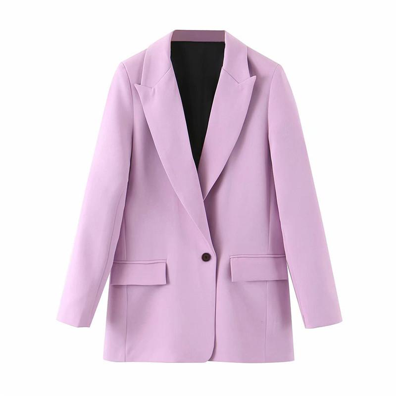 

Women Office Lady Wear Suit Blazer Solid Casual Single Breasted Coat Jacket Long Sleeve Notched Collar Pockets Blazers, Green