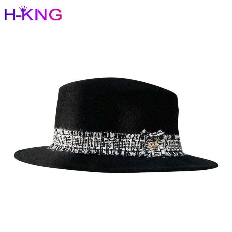 

Spring Winter Light Luxury Celebrity Style French Retro Elegant Lady Noble Flat Top Woolen Hat Elegant Top Hat for Casual Party, White