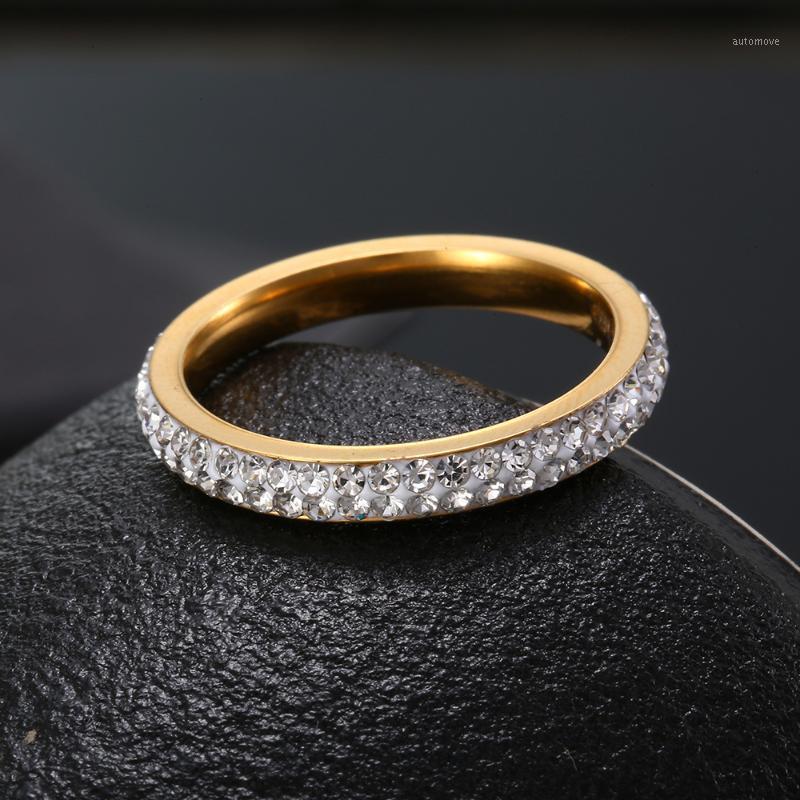 

Simple Thin Rings for Woman Fashion Silvery Color White Crystal Ring Women Engagement Wedding Classic Round Circle Finger Rings1