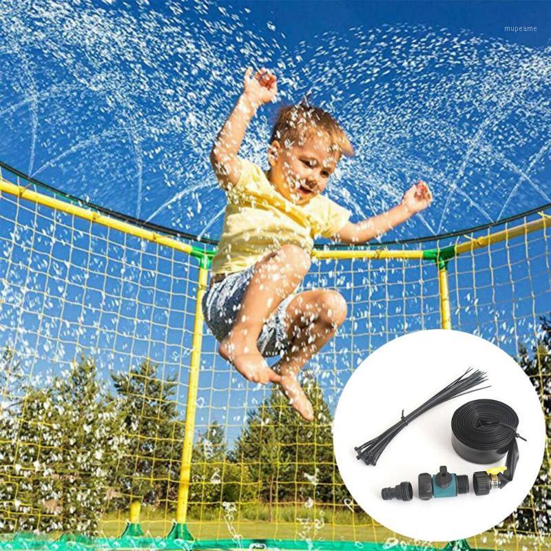 

12m Outdoor Garden Trampoline Sprinkler Durable Safe Trampoline Sprinkler Multifunctional Kids Summer Water Game Spraying Kit1, Blue