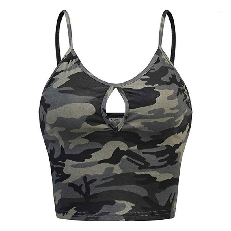 

Women' Sexy Camouflage Print Tank Top Summer Camisole Gym Fitness Sports Crop Tops Plus Size Sleeveless Ladies Camis Vest1, Green
