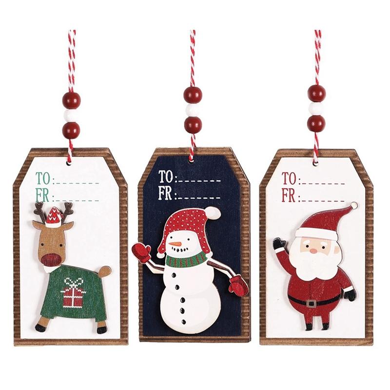 

Wooden Christmas Tree Pendants, Tags with Wooden Decorations Ornaments, Embellishment and Home Decoration