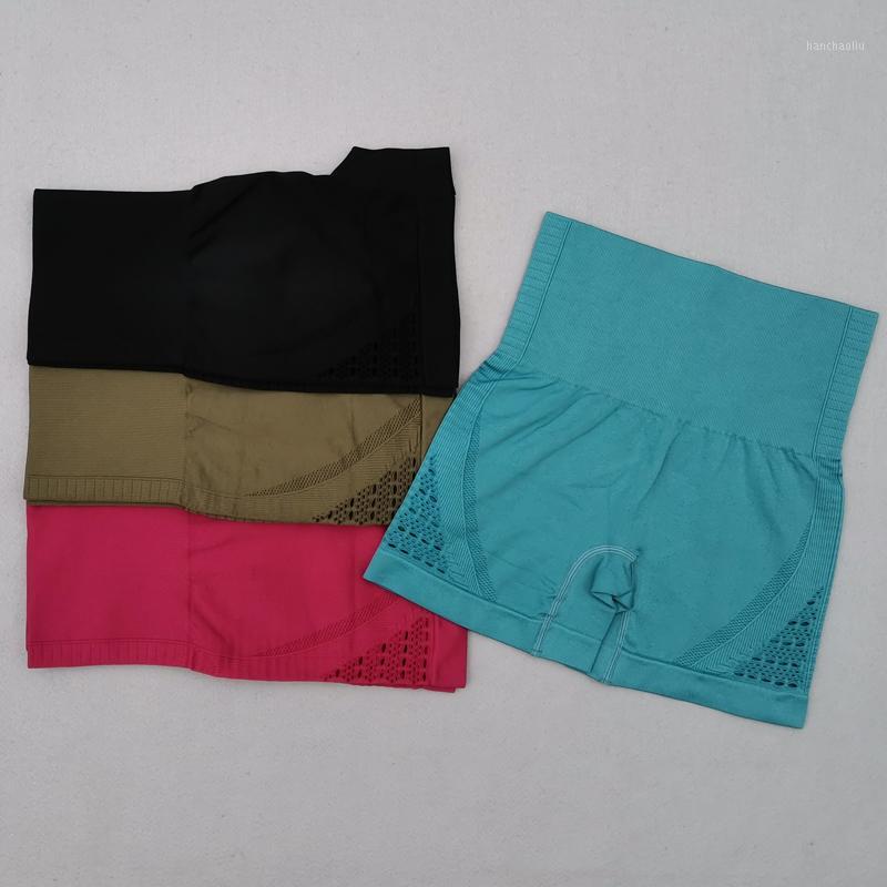 

New Summer Energy Seamless Gym Shorts Women High Waist Workout Yoga Shorts Stretch Fit Fitness Running Sport1, Blue