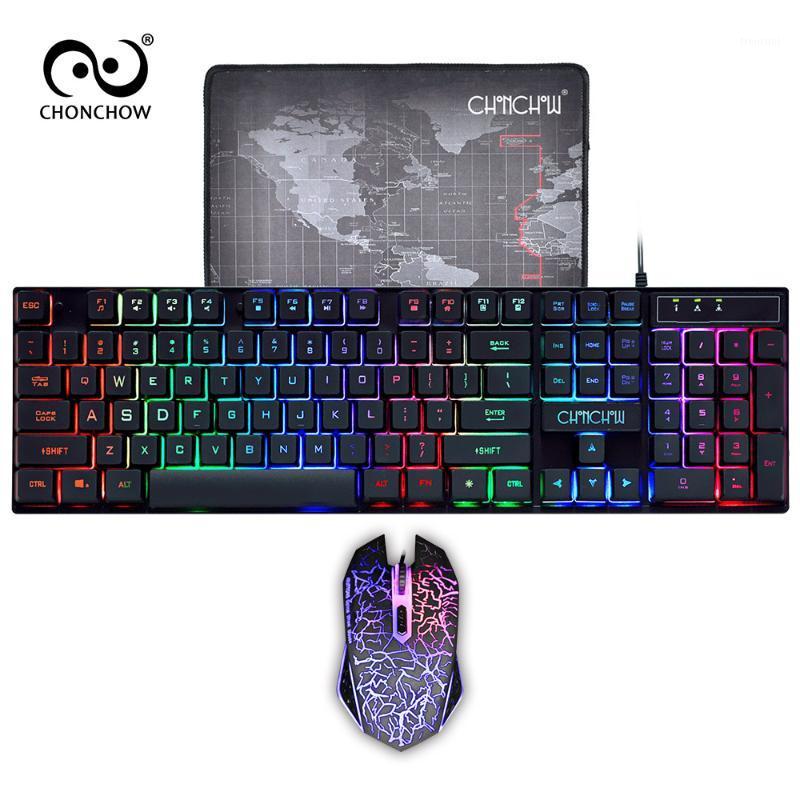 

Computer Gaming Keyboard, Keyboard and Mouse Set, Wired Gaming Keyboard With RGB Backlight, 3200 DPI Optical For PC Gamer1