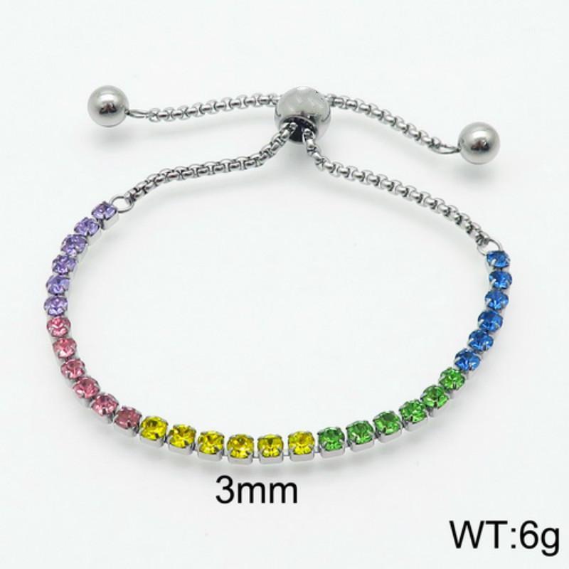 

Charm Bracelets Pan Stainless Steel Rhinestone Shiny Bracelet For Women Girls Good Quality Luxry Elegant Design Trendy Crystal Jewelry 1
