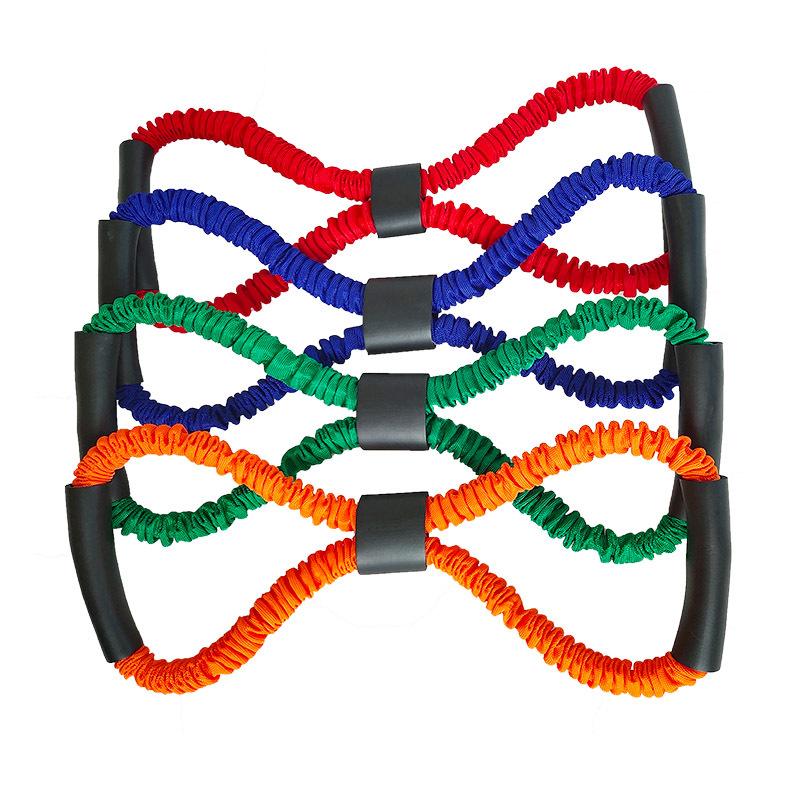 

custom made anti-break 8 Shaped Rubber Latex Resistance Band Pulling Rope Multifunction Fitness Strength Training Gym Exercise