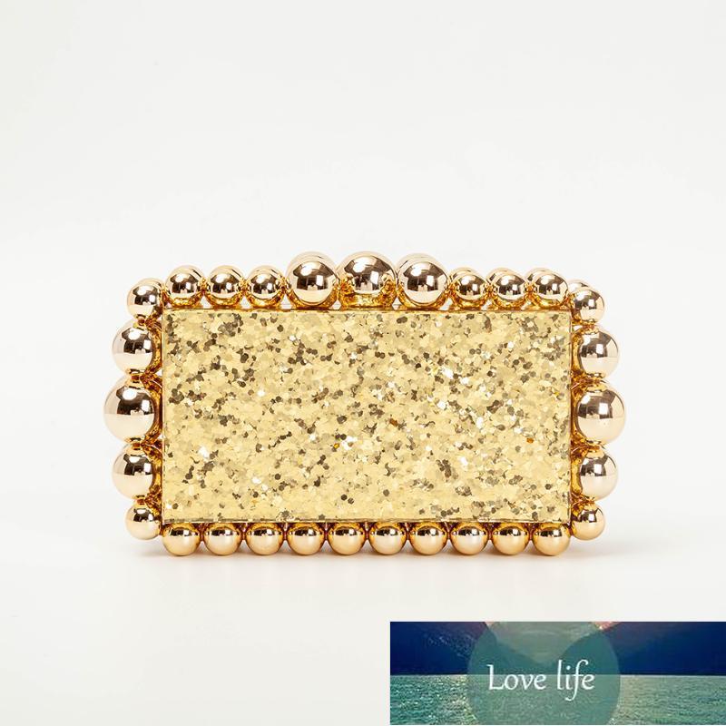 

Evening Bags Women Clear Acrylic Box Clutch For Wedding Party Luxury Gold Foil Beads Purses And Handbags Designer High Quality Fac9436200, Black b