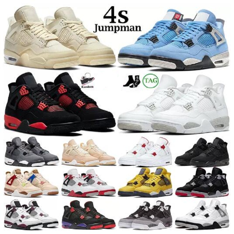 

Man Sail Oreo University Blue 4 4s Men Basketball Shoes Black Cat Fire Red Tour Yellow Things White Cement Bred Infrared Zen Men Sports Women Sneakers Trainers Shoe, # 48