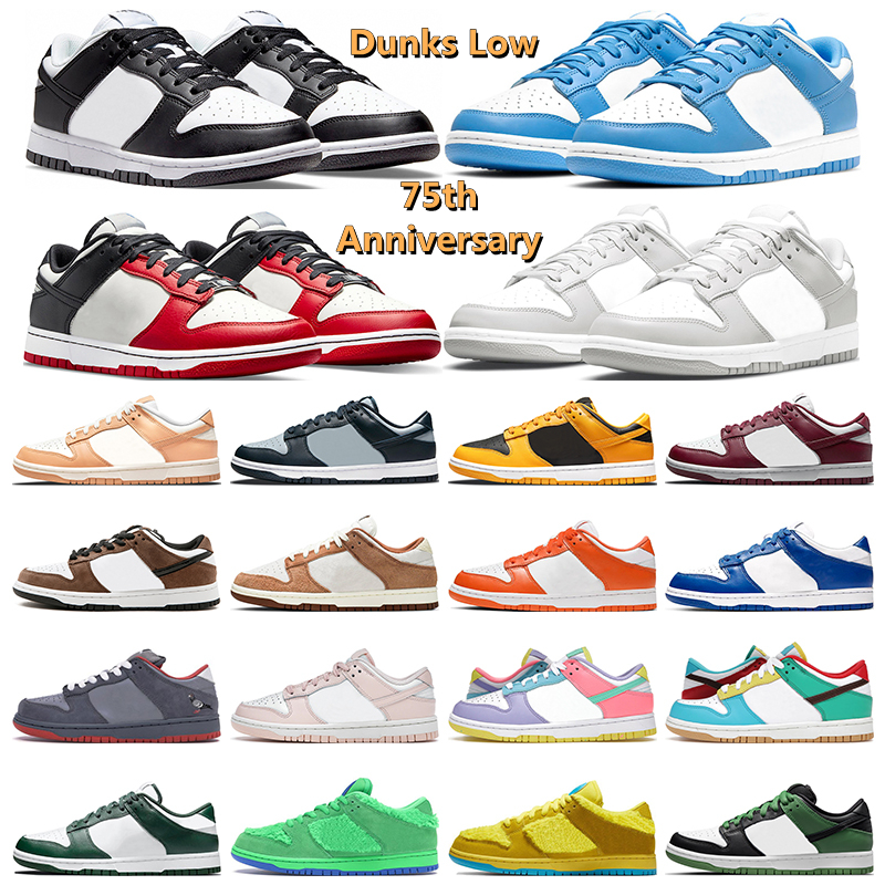 

2022 Mens Womens Running Shoes Black White 75th Anniversary Chicago Harvest Moon Grey Fog Medium Curry Georgetown trainers sneakers, #35 panda pigeon