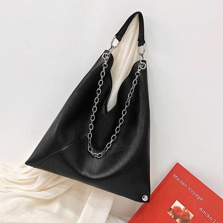 

Totes Fashion Handbags For Women Hobos Bag Pu Leather Female Shoulder Bags Designer Large Capacity Chain Tote Black Bolsa Feminina