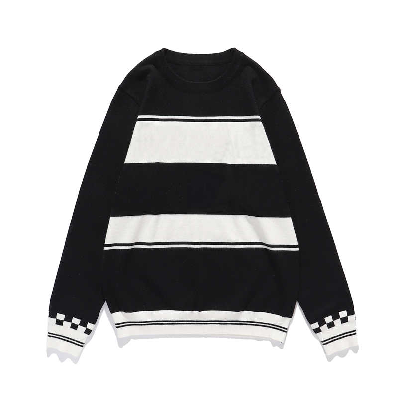 

Fashion Mens Sweaters for Autumn and Winter Casual Men Women Sweater with Letter Long Sleeve Mens Streetwear Sweaters 2 Colors -2XL, Black
