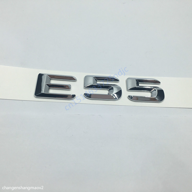 

Trunk Lid Rear Emblem Badge Chrome Letters E 55 for Mercedes AMG W211 E-CLASS E55