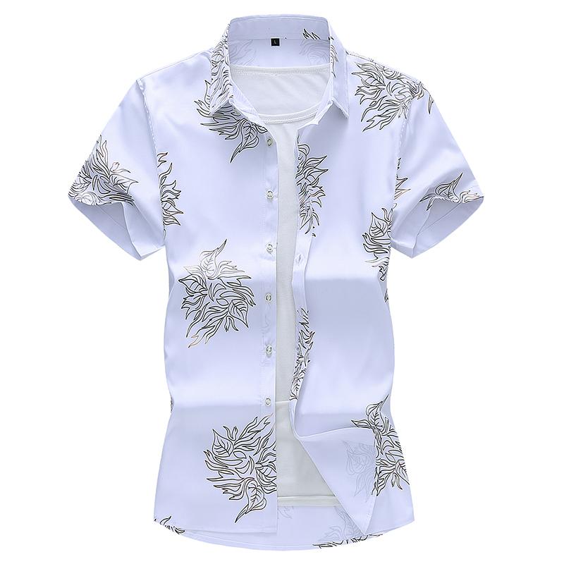 

Summer shirt 2020 men's new cotton printing Chinese style Slim large size business short sleeve shirt Asian size M-7XL, Wine red