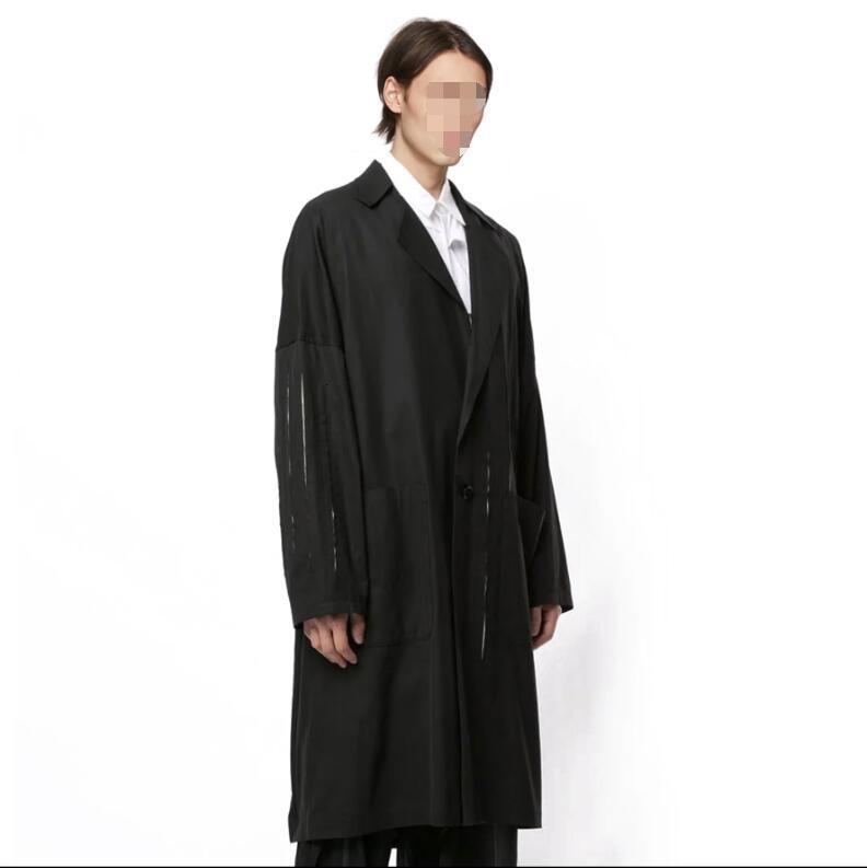 

2021 New S-6xl!! Border Black White Skin Coat Hollow-out Long Woolen Jacket Male Female A3FB, Ordinary quality