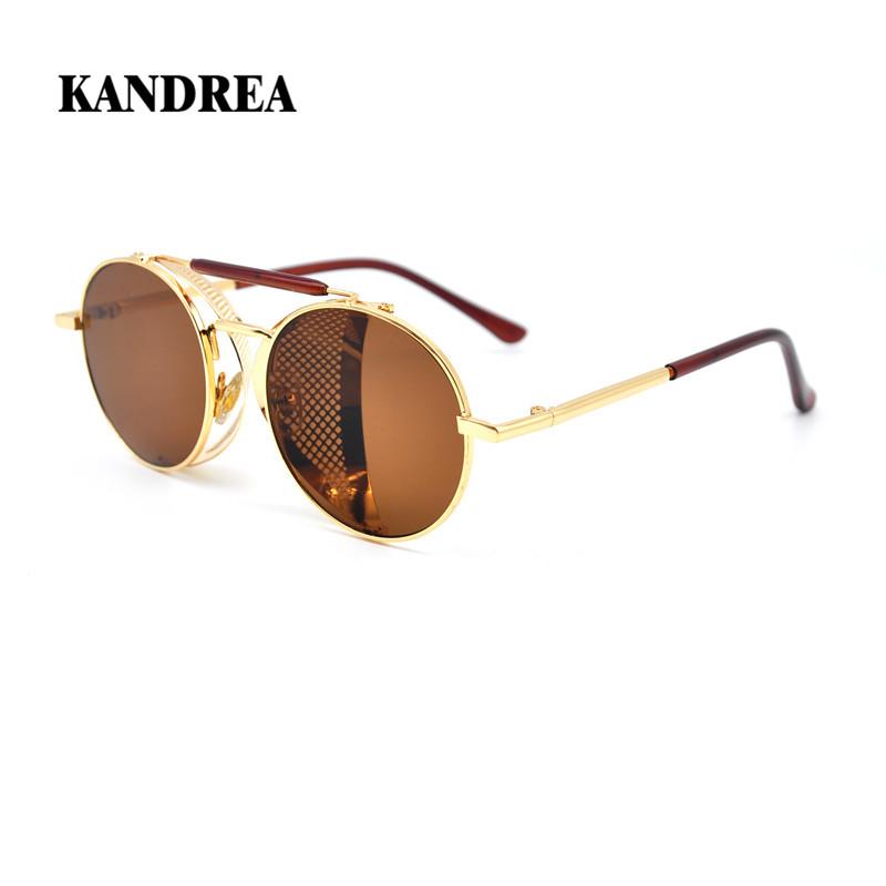 

KANDREA Trend Classic Retro Round Sunglasses Women Oversized Sunglasses Women/Men Retro Lens Female Driving Goggles