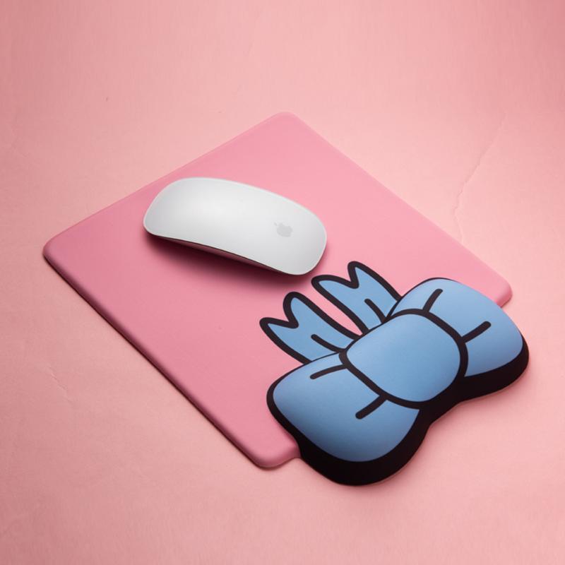 

Sweet 3D Bow Mouse Pad Soft Silicone Silk Mouse Mat Kawaii Memory Foam Silicon Mousepad Wrist Rest Cushions for Laptop Computer