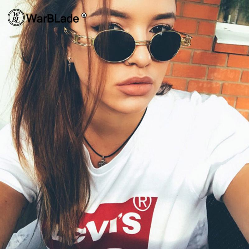 

WarBLade 2021 Retro Small Round Sunglasses Men Male Vintage Steampunk Sunglass Women Hip Hop Gold Glasses Eyewear UV400 lunette
