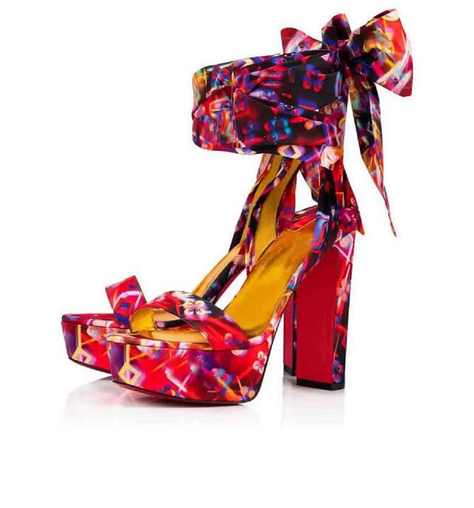 

[Originals Box]Luxury Designer woman Sandals dress Shoes Sexy Lady summer pumps women platform Sandale Du-Desert Alta 130 mm Wholesale Red-S, Black