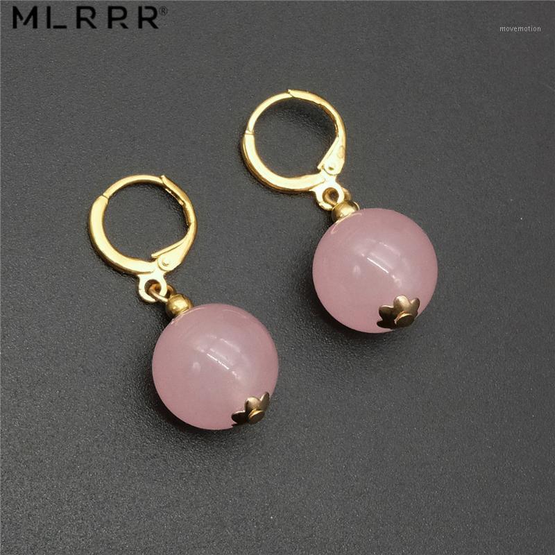 

Natural Stone Vintage Classic Jewelry Beautiful Pink Crystals Beads Pendant Drop Earrings for Women1