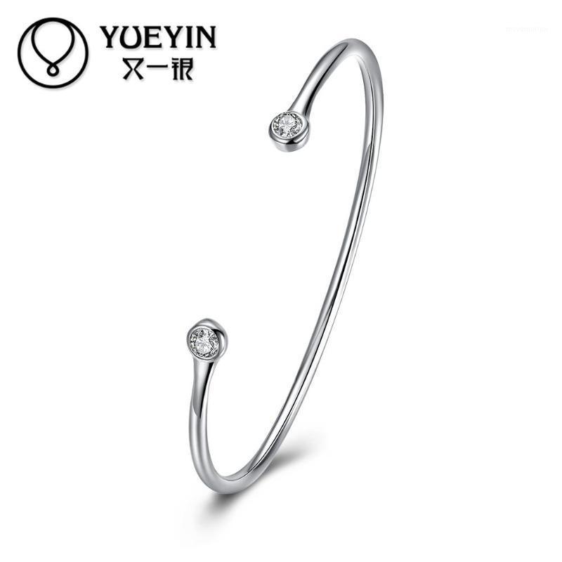 

Silver plated bangles for ladies bracelet bridal jewelry bracelet llaveros gift Simple and elegant Never fade1