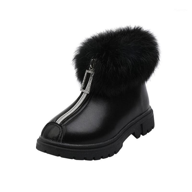 

2021 girls boys boots children snow boots autumn and winter princess fashion short children sports shoes1, Black
