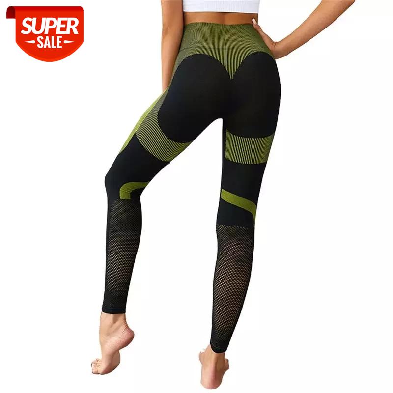 

CHRLEISURE Patchwork Leggings Women High Waist Hollow Out Fitness Pants Women Push Up Breathable Casual Gym Leggings Slim Skinny #WD0Y, Black;white