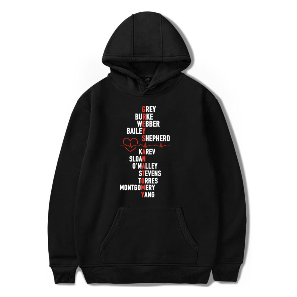 

2021 New Grey's Anatomy Hooded Sweatshirt Hoodies Mens Clothing E497, Pink