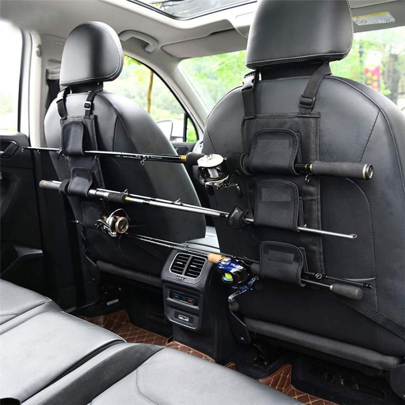 

2pcs Car Seat Back Bag For Fishing Rod Holder Rest Car Carrier For Vehicle Backseat 3 Poles Tackle Tool 1010#201