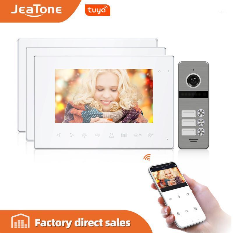 

JeaTone 7"Home Wifi Tuya Monitor Video Door Phone Intercom with Multi-language+Remote APP Control+Motion Detection+Double unlock1