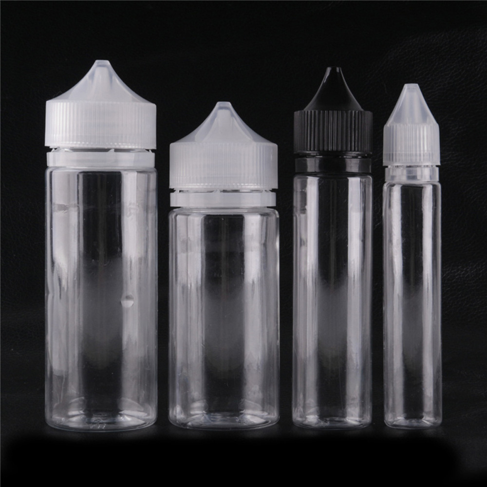 

PET PE Chubby Gorilla Bottles 15ml 30ml 50ml 60ml 100ml 120ml Plastic Dropper Black Bottle with Tamper Proof Childproof Cap
