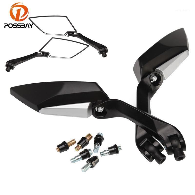 

Motorcycle Mirrors POSSBAY 1 Pair Rear View Side Mirror Motorbike Accessories For 8mm Or 10mm Screws Motocross Scooter Bar End
