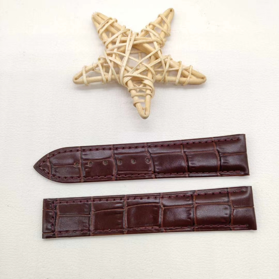 

Watch Strap for Omega Silver Butterfly Buckle Genuine Leather Watch Bands Strap18 20 22MM